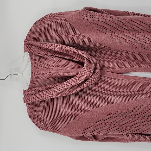 Lululemon Still Movement Wrap Heathered Quicksand Color Sweater Cardigan Size 8 - Picture 5 of 7